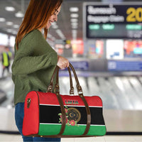 Libya Independence Day Travel Bag Pomegranate Blossom With Libyan Seal - Wonder Print Shop