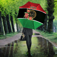 Libya Independence Day Umbrella Pomegranate Blossom With Libyan Seal - Wonder Print Shop