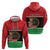 Personalized Libya Independence Day Zip Hoodie Pomegranate Blossom With Libyan Seal - Wonder Print Shop