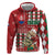 Personalised Slovakia Christmas Hoodie Brown Bear Mix Argyle Pattern - Wonder Print Shop