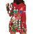Personalised Slovakia Christmas Hoodie Dress Brown Bear Mix Argyle Pattern - Wonder Print Shop