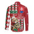 Personalised Slovakia Christmas Long Sleeve Button Shirt Brown Bear Mix Argyle Pattern - Wonder Print Shop