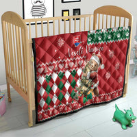 Slovakia Christmas Quilt Brown Bear Mix Argyle Pattern - Wonder Print Shop