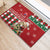 Slovakia Christmas Rubber Doormat Brown Bear Mix Argyle Pattern - Wonder Print Shop