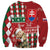 Personalised Slovakia Christmas Sweatshirt Brown Bear Mix Argyle Pattern - Wonder Print Shop