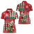 Personalised Slovakia Christmas Women Polo Shirt Brown Bear Mix Argyle Pattern - Wonder Print Shop