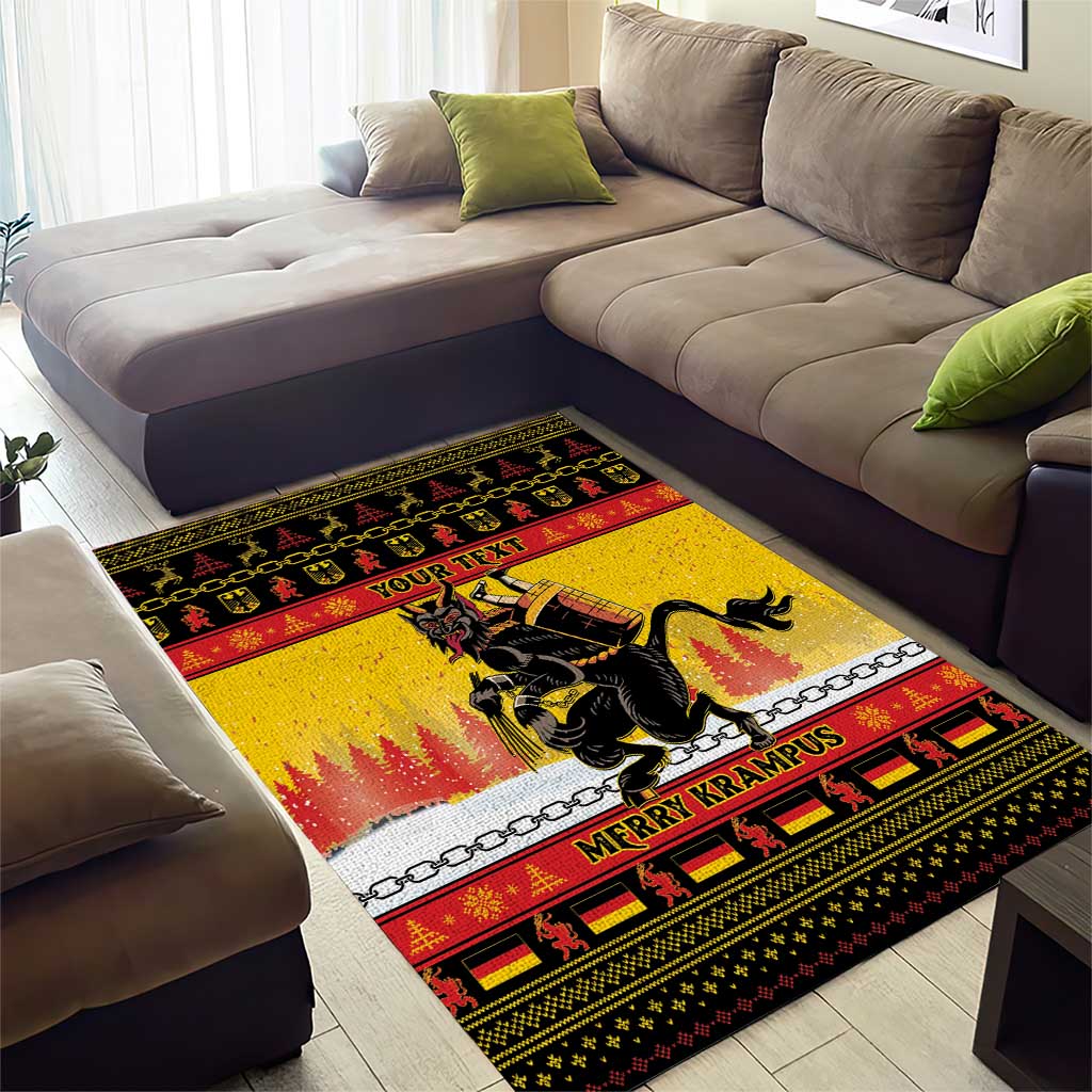 Personalised Germany Christmas Area Rug Merry Krampus - Wonder Print Shop