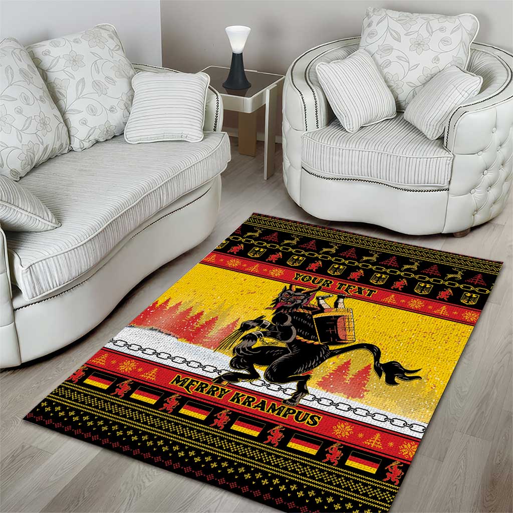 Personalised Germany Christmas Area Rug Merry Krampus - Wonder Print Shop