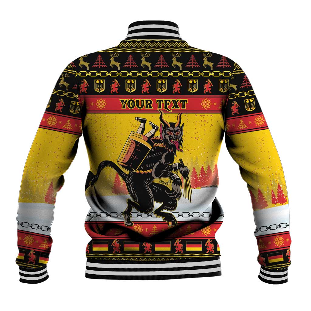 Personalised Germany Christmas Baseball Jacket Merry Krampus - Wonder Print Shop