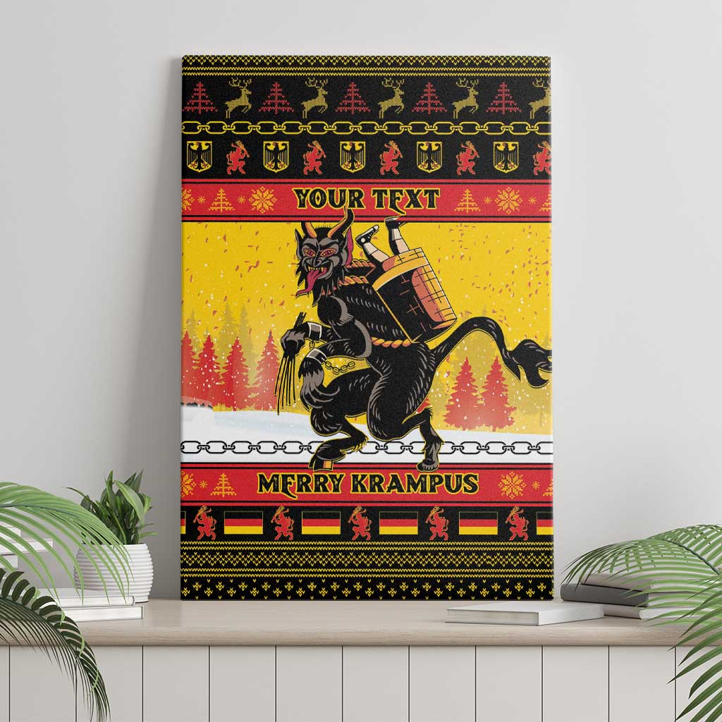 Personalised Germany Christmas Canvas Wall Art Merry Krampus - Wonder Print Shop