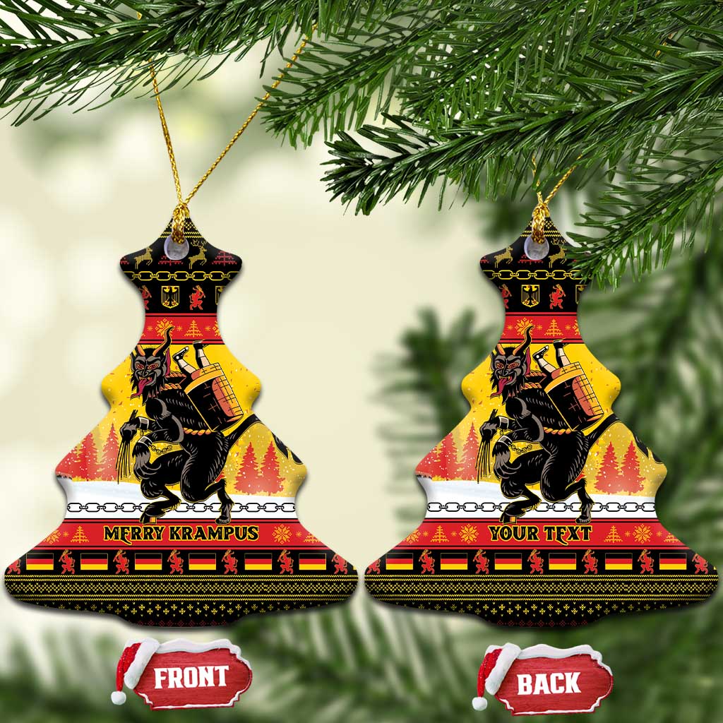 Personalised Germany Christmas Ceramic Ornament Merry Krampus - Wonder Print Shop
