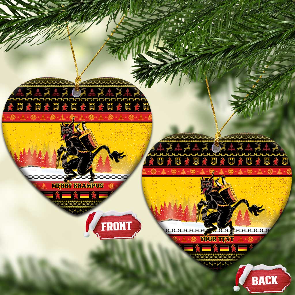 Personalised Germany Christmas Ceramic Ornament Merry Krampus - Wonder Print Shop