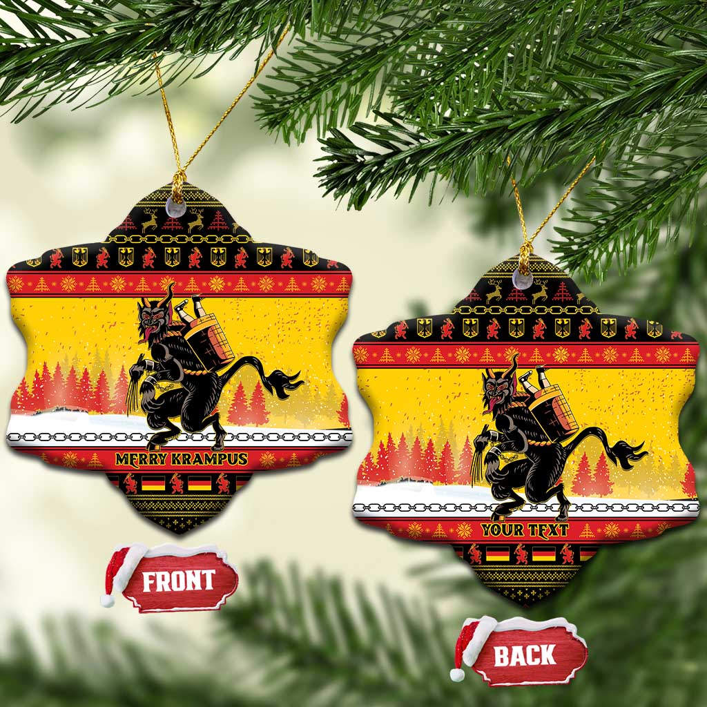 Personalised Germany Christmas Ceramic Ornament Merry Krampus - Wonder Print Shop