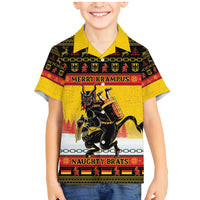 Personalised Germany Christmas Family Matching Mermaid Dress and Hawaiian Shirt Merry Krampus - Wonder Print Shop