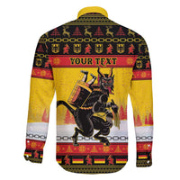 Personalised Germany Christmas Family Matching Off Shoulder Maxi Dress and Hawaiian Shirt Merry Krampus - Wonder Print Shop