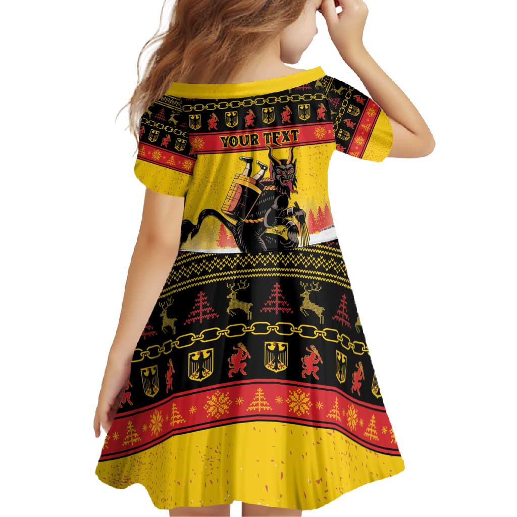 Personalised Germany Christmas Family Matching Short Sleeve Bodycon Dress and Hawaiian Shirt Merry Krampus - Wonder Print Shop