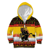 Personalised Germany Christmas Kid Hoodie Merry Krampus - Wonder Print Shop