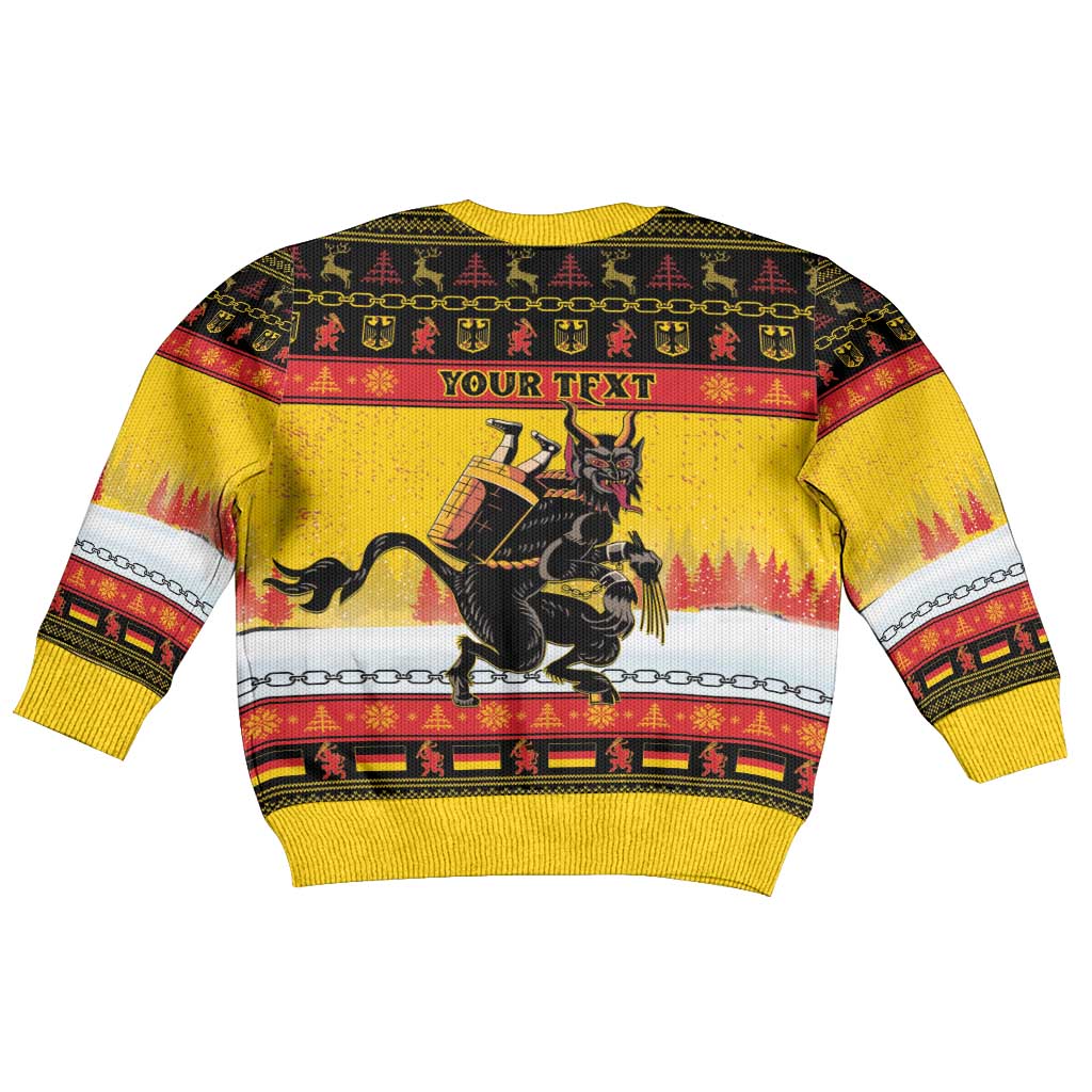 Personalised Germany Christmas Kid Ugly Christmas Sweater Merry Krampus - Wonder Print Shop