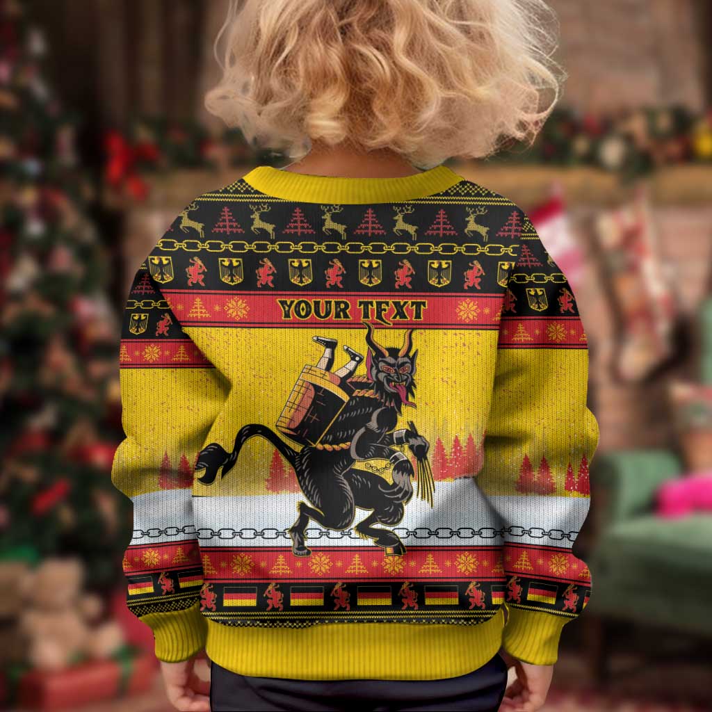 Personalised Germany Christmas Kid Ugly Christmas Sweater Merry Krampus - Wonder Print Shop
