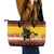 Personalised Germany Christmas Leather Tote Bag Merry Krampus - Wonder Print Shop