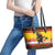 Personalised Germany Christmas Leather Tote Bag Merry Krampus - Wonder Print Shop
