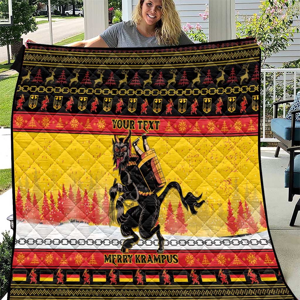 Personalised Germany Christmas Quilt Merry Krampus - Wonder Print Shop