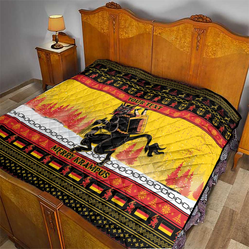 Personalised Germany Christmas Quilt Merry Krampus - Wonder Print Shop