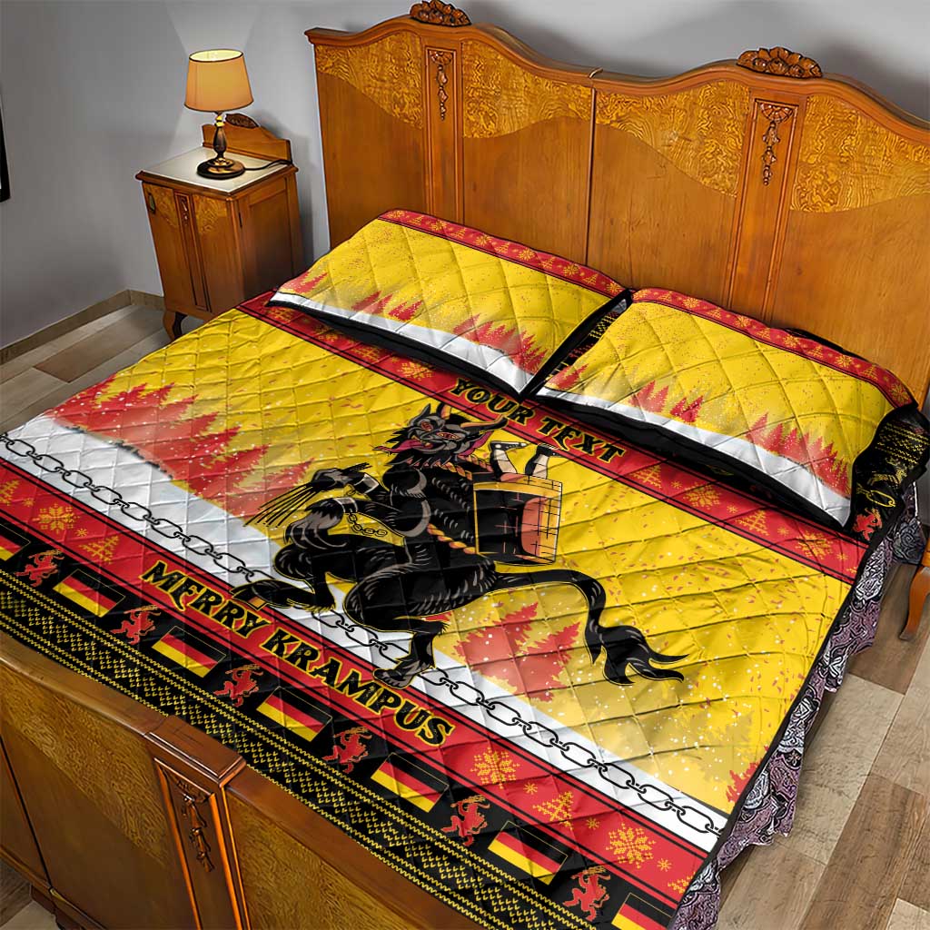 Personalised Germany Christmas Quilt Bed Set Merry Krampus - Wonder Print Shop