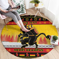 Personalised Germany Christmas Round Carpet Merry Krampus