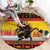 Personalised Germany Christmas Round Carpet Merry Krampus