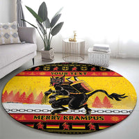 Personalised Germany Christmas Round Carpet Merry Krampus