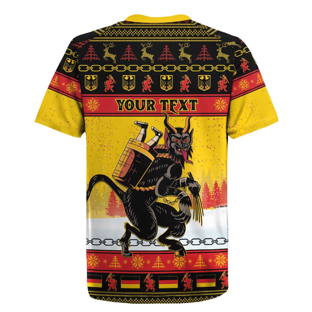 Personalised Germany Christmas Rugby Jersey Merry Krampus - Wonder Print Shop