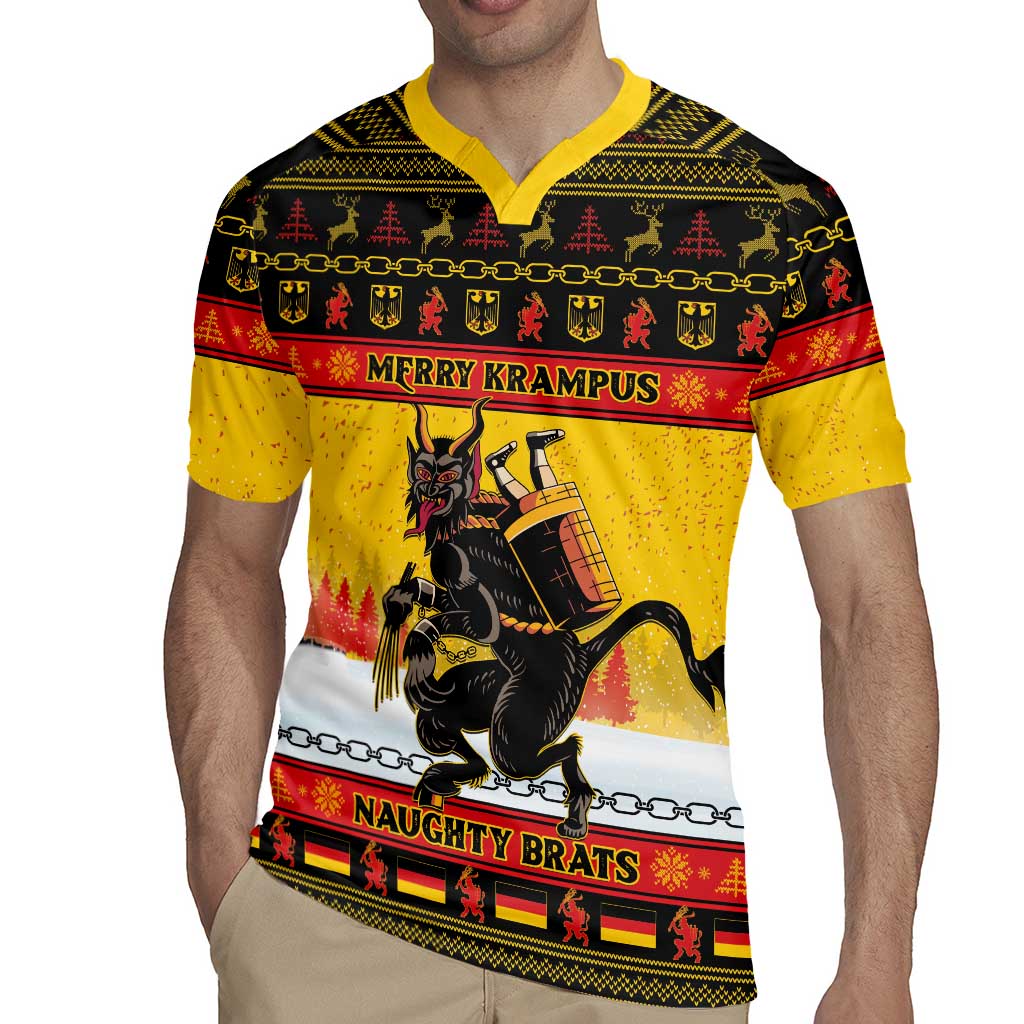 Personalised Germany Christmas Rugby Jersey Merry Krampus - Wonder Print Shop