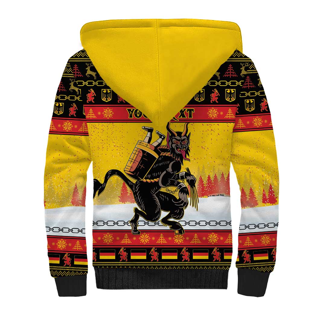 Personalised Germany Christmas Sherpa Hoodie Merry Krampus - Wonder Print Shop