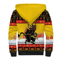 Personalised Germany Christmas Sherpa Hoodie Merry Krampus - Wonder Print Shop