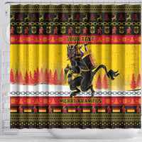 Personalised Germany Christmas Shower Curtain Merry Krampus