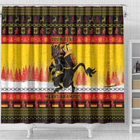 Personalised Germany Christmas Shower Curtain Merry Krampus
