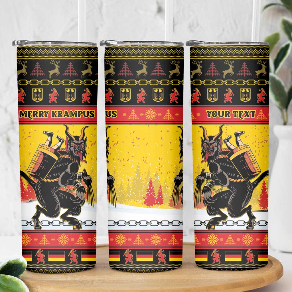 Personalised Germany Christmas Skinny Tumbler Merry Krampus - Wonder Print Shop