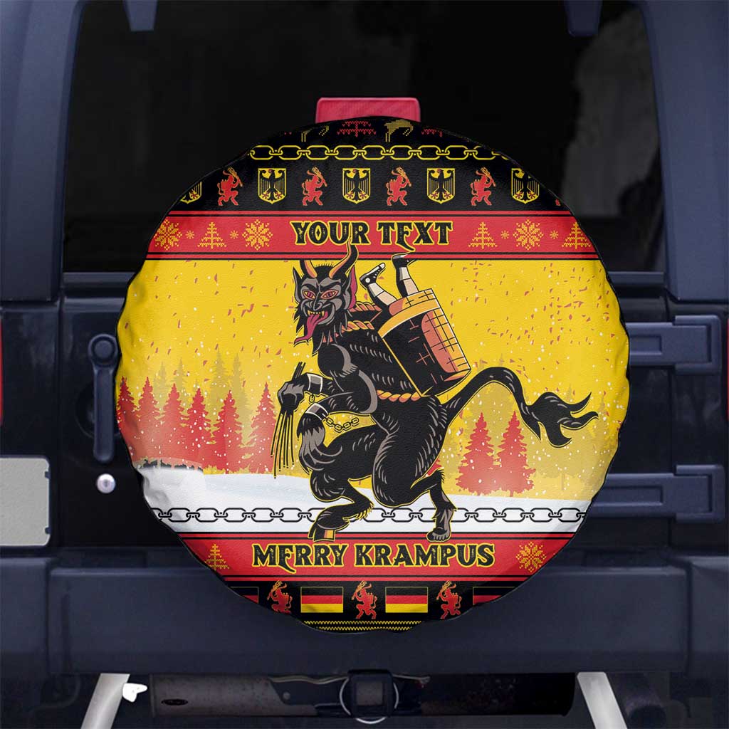 Personalised Germany Christmas Spare Tire Cover Merry Krampus - Wonder Print Shop