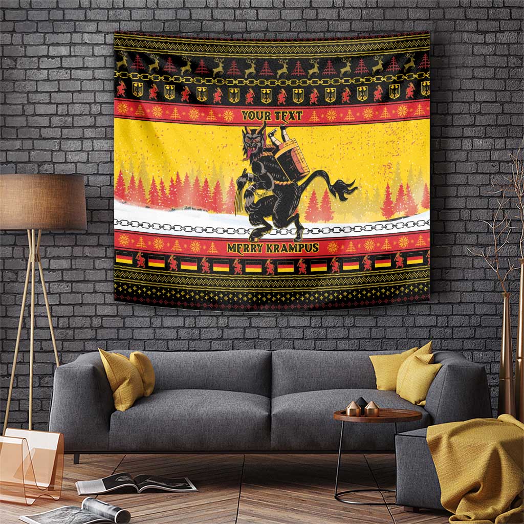 Personalised Germany Christmas Tapestry Merry Krampus - Wonder Print Shop
