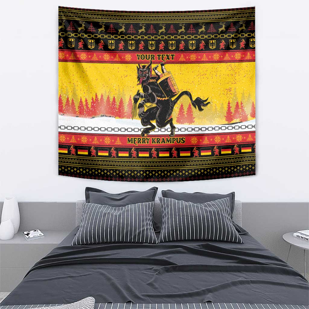 Personalised Germany Christmas Tapestry Merry Krampus - Wonder Print Shop
