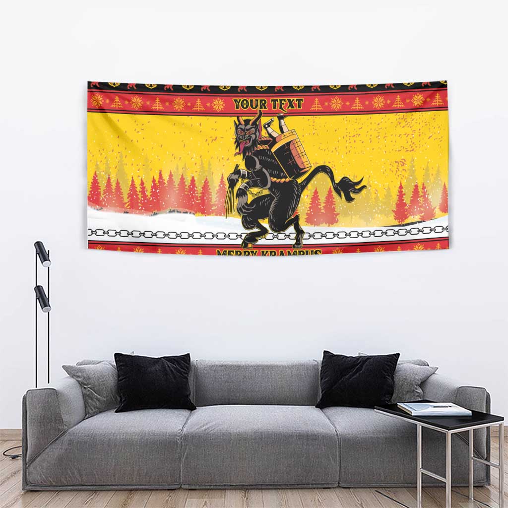 Personalised Germany Christmas Tapestry Merry Krampus - Wonder Print Shop