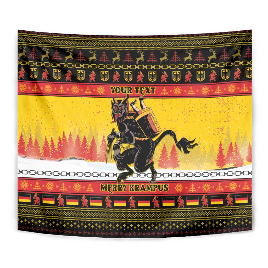 Personalised Germany Christmas Tapestry Merry Krampus - Wonder Print Shop