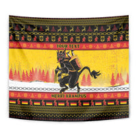 Personalised Germany Christmas Tapestry Merry Krampus - Wonder Print Shop