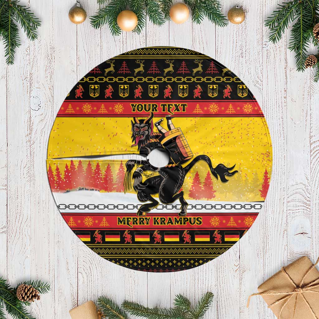 Personalised Germany Christmas Tree Skirt Merry Krampus - Wonder Print Shop