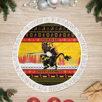 Personalised Germany Christmas Tree Skirt Merry Krampus - Wonder Print Shop