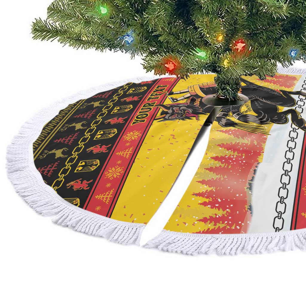 Personalised Germany Christmas Tree Skirt Merry Krampus - Wonder Print Shop