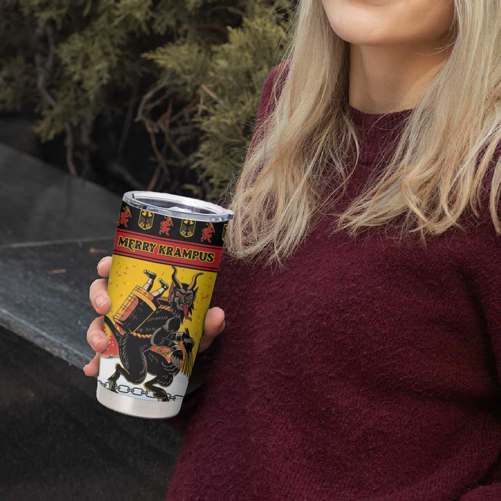 Personalised Germany Christmas Tumbler Cup Merry Krampus - Wonder Print Shop