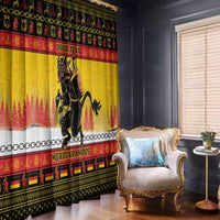 Personalised Germany Christmas Window Curtain Merry Krampus - Wonder Print Shop