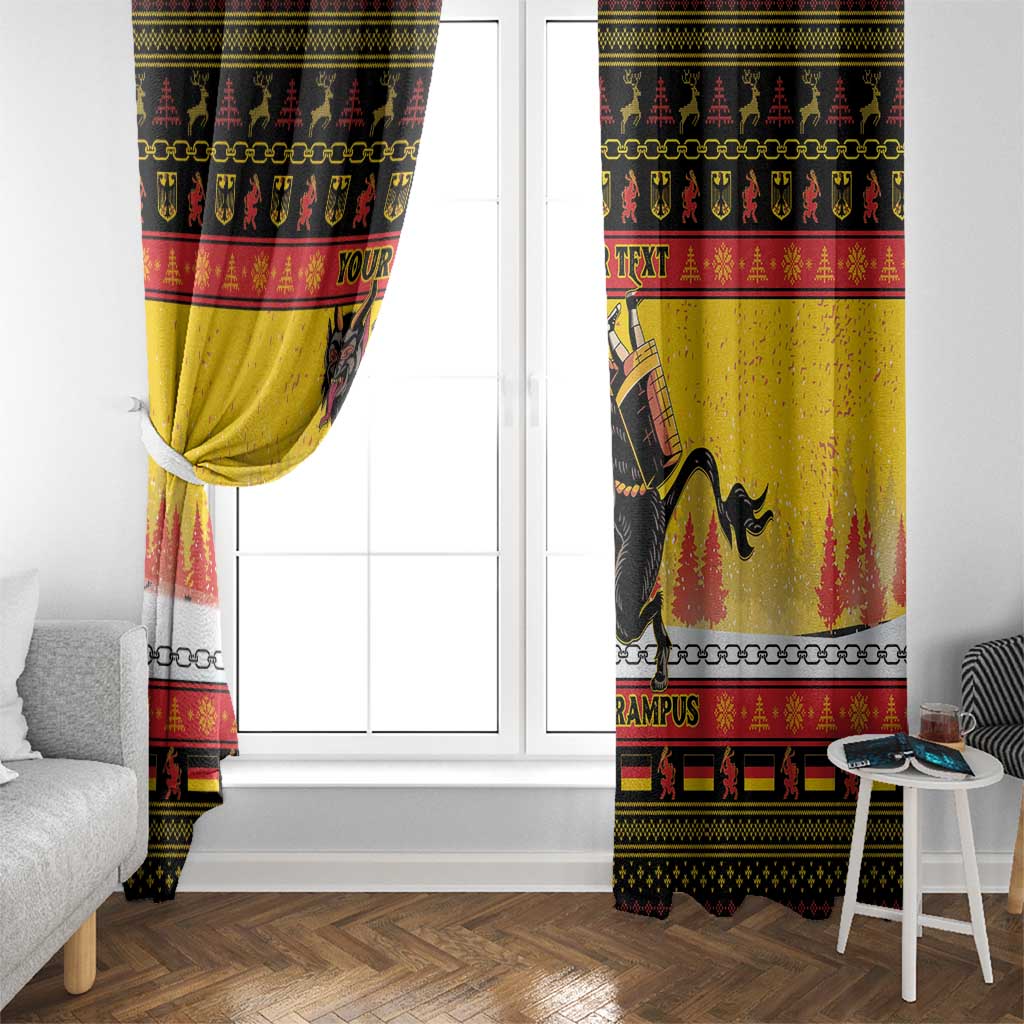 Personalised Germany Christmas Window Curtain Merry Krampus - Wonder Print Shop